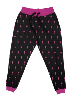 Neon Pink Bolt Unisex Joggers