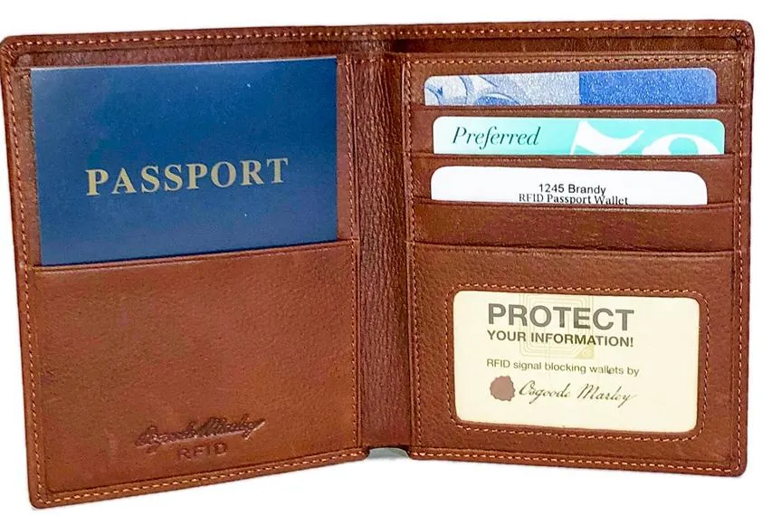 Osgoode Marley Leather Passport Wallet RFID