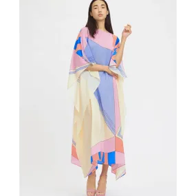 Oyster Pink & Rock Blue - Lillie MIDI Kaftan Dress