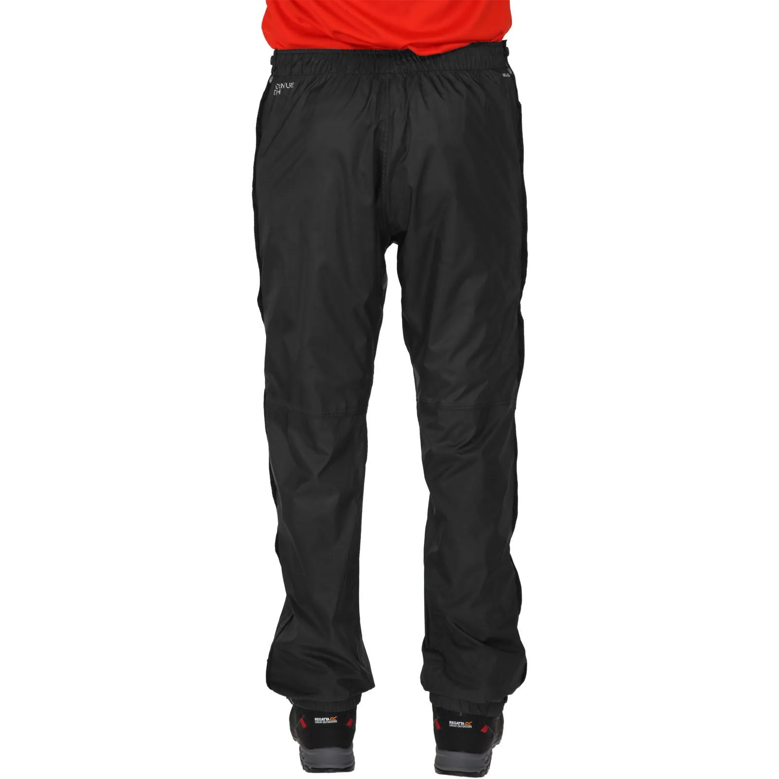 Regatta Mens Active Packaway Hiking Waterproof Overtrousers - Black