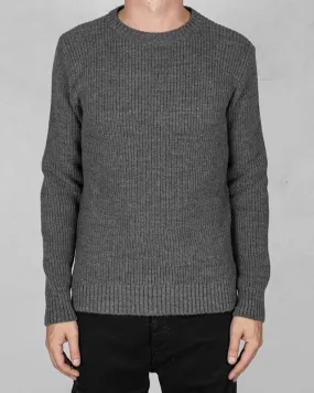 Regular fit knit sweater grey