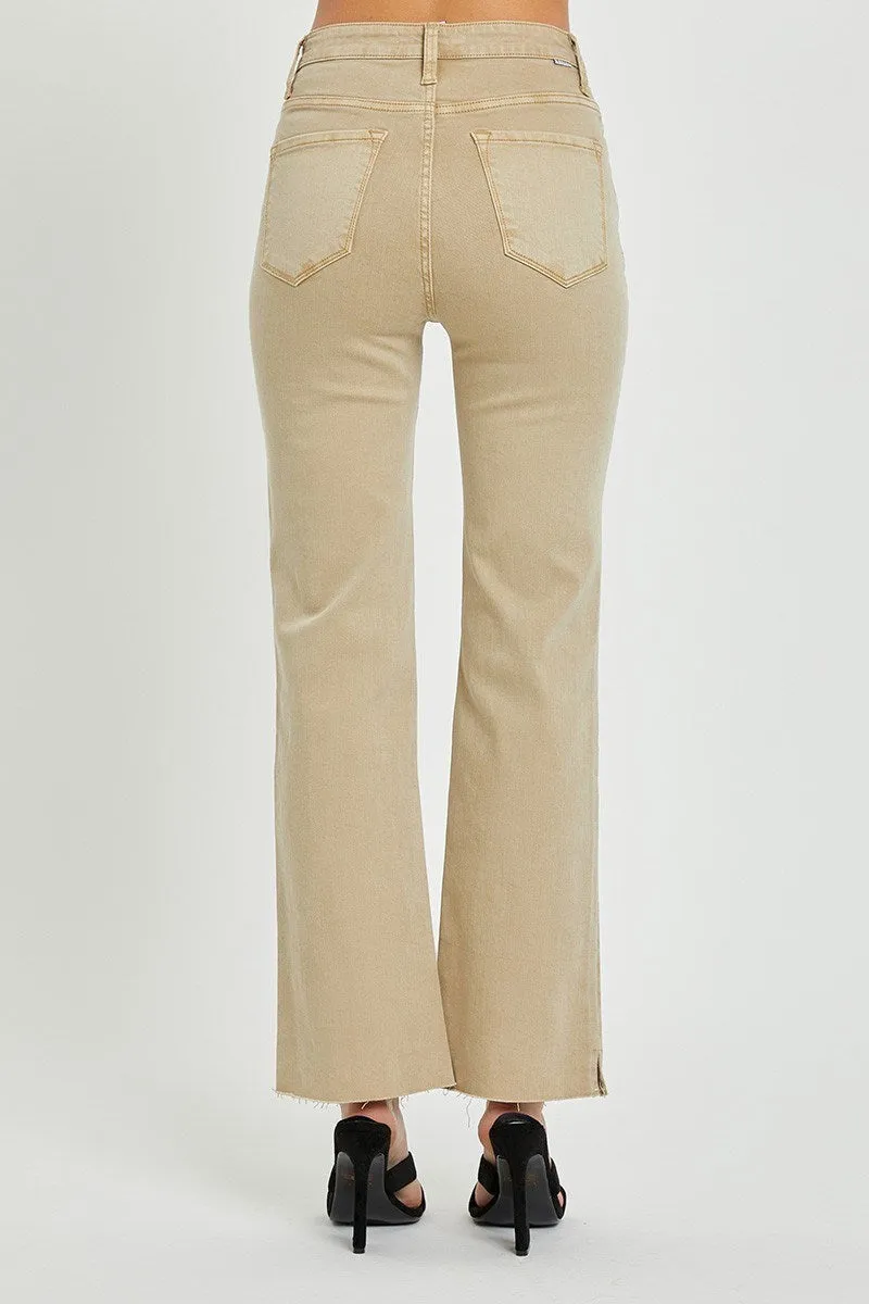 Risen Jeans Hi Rise Tummy Control Jeans - Sand