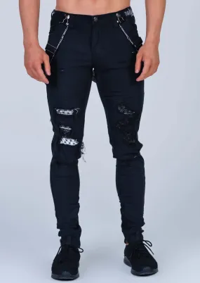 Romey Phucked Up Strapped Denim (Double Black)