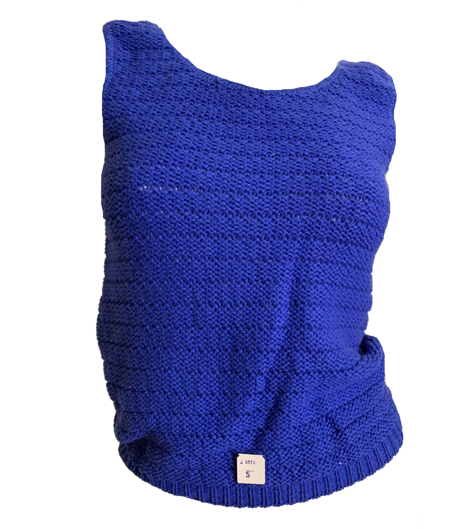 Royal Blue Sweater Knit Tank Top circa 1980s