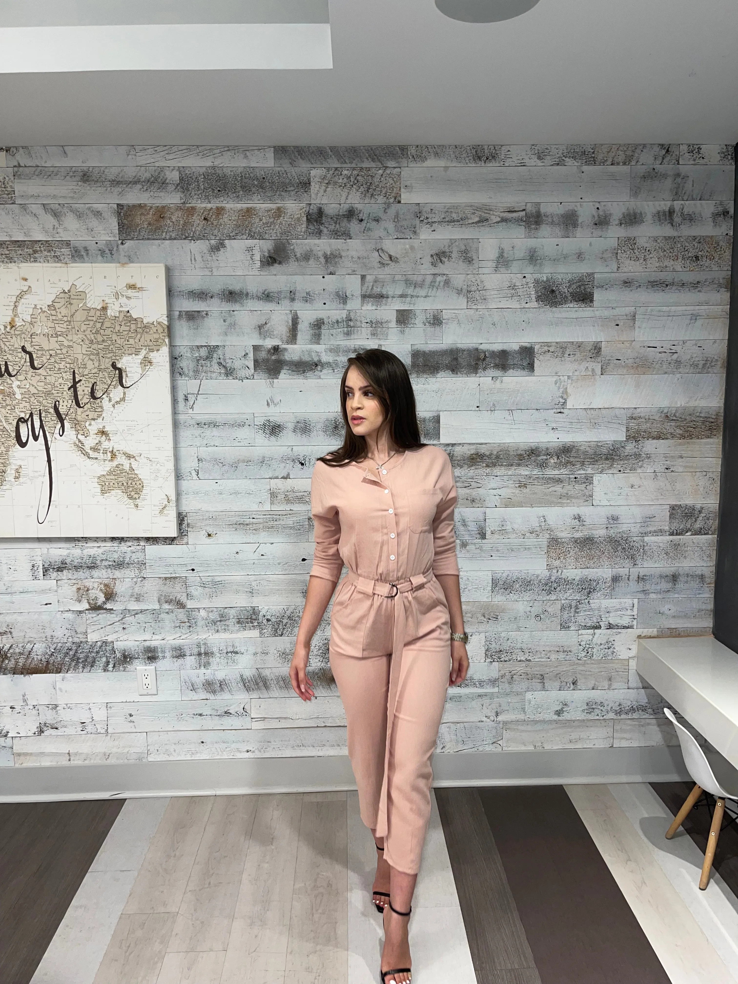 SAFARI JUMPSUIT PINK