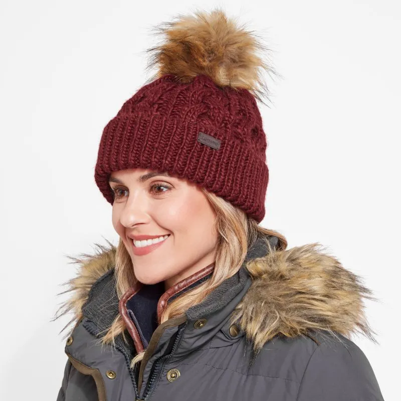 Schoffel Bakewell Ladies Bobble Hat - Damson