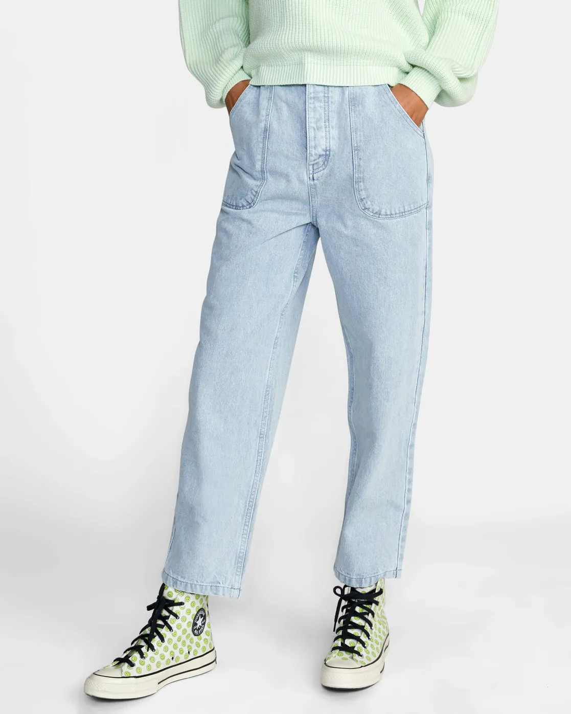 Scrunchie Jeans - Light Vintage Wash