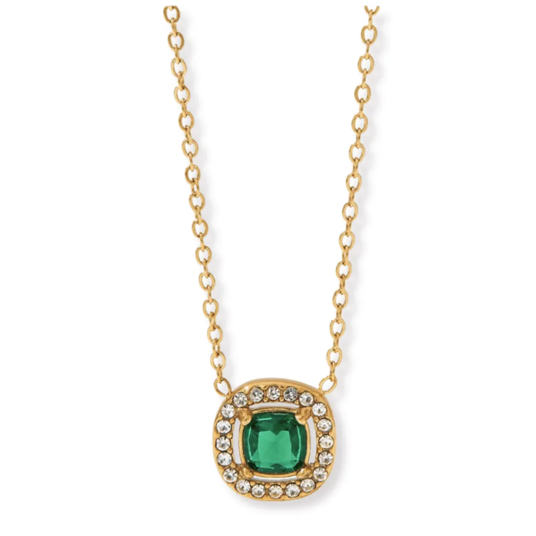 SERENITY NECKLACE GOLD-EMERALD