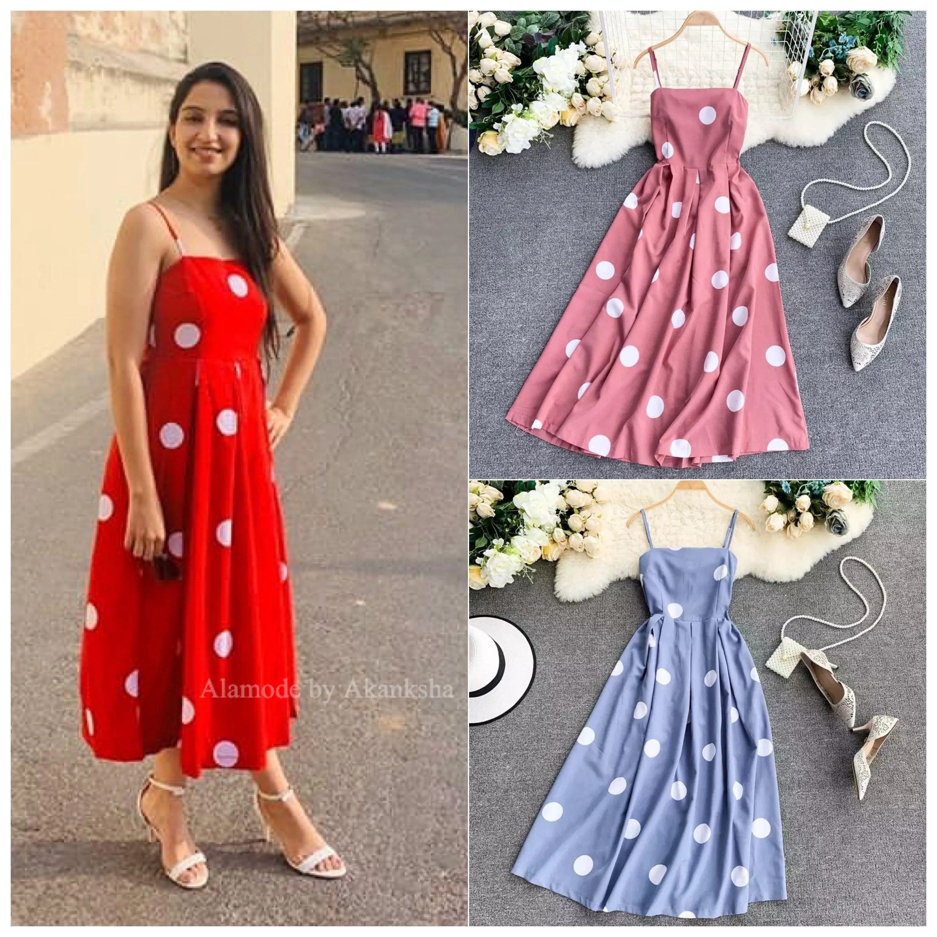 Sesta Polka Midi Dress