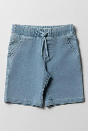 Shorts Denim Pull On Light Blue