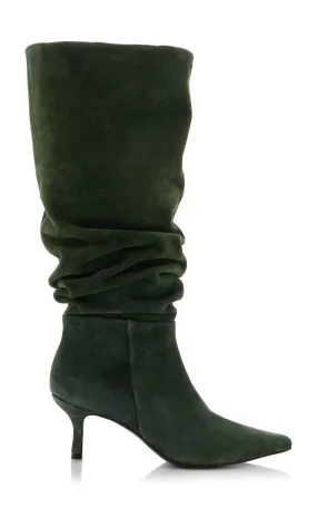 SIMKHAI - Jordi Suede Slouch Boot in Everest Green