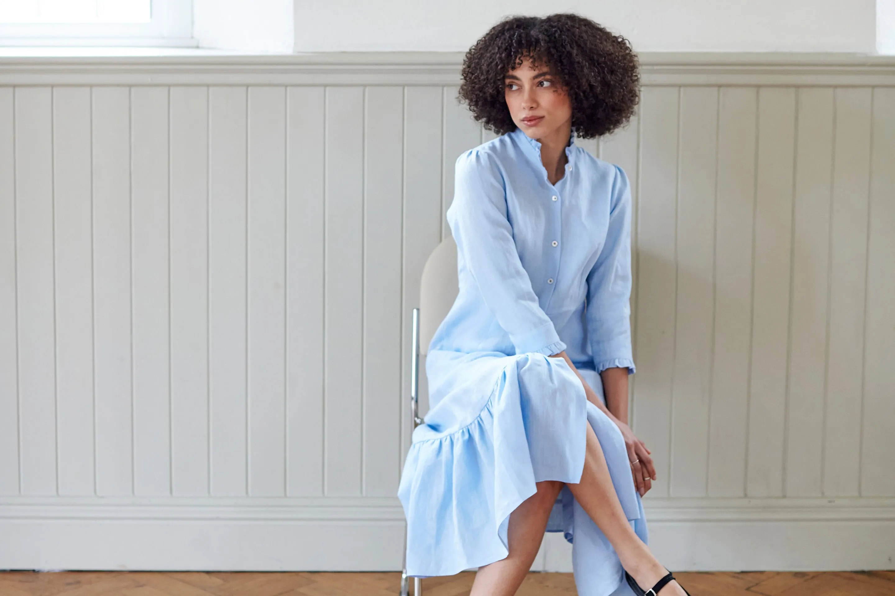 Sky Linen Saltaire Dress