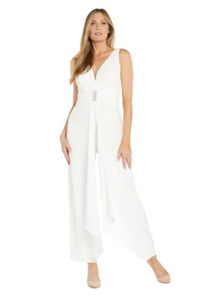 Sleeveless Flyaway Pant Jumpsuit Ivory -RM Richards