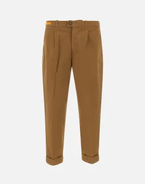 Slim Fit Camel Stretch Trousers