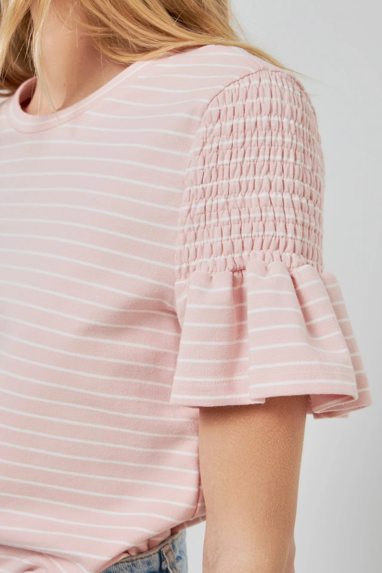 Smocked Stripe Top