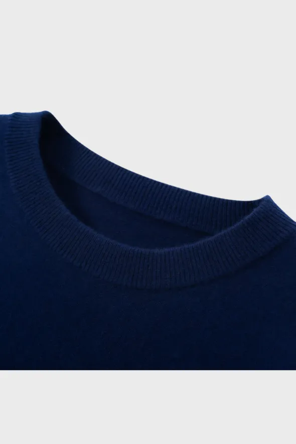 Solid Crew Neck Cashmere Sweater