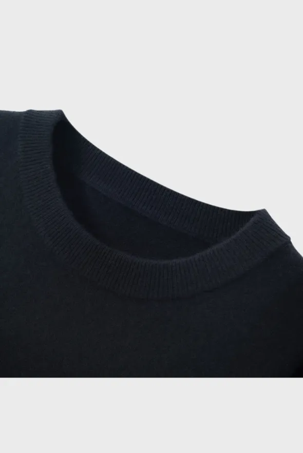 Solid Crew Neck Cashmere Sweater