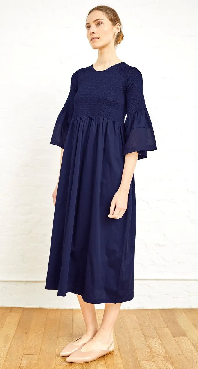 Stella Midi Dress, Navy