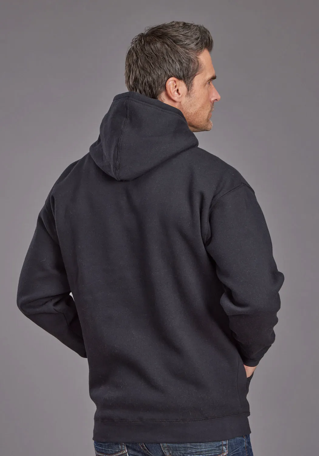 Stetson Mens American Legend Black Cotton Blend Hoodie