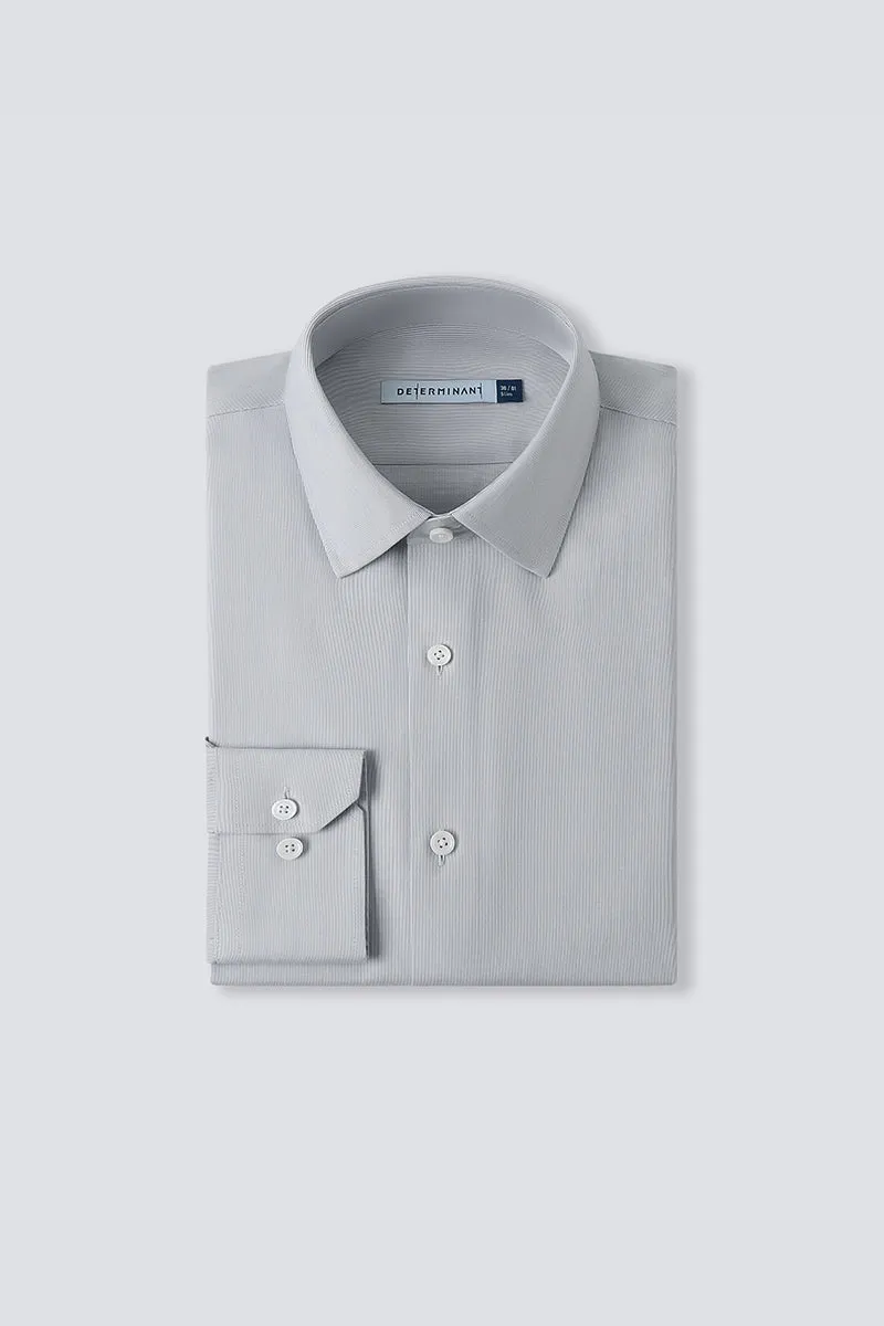 Supreme Cotton-Cashmere Dobby Dress Shirt | Grey Stripes 28700N