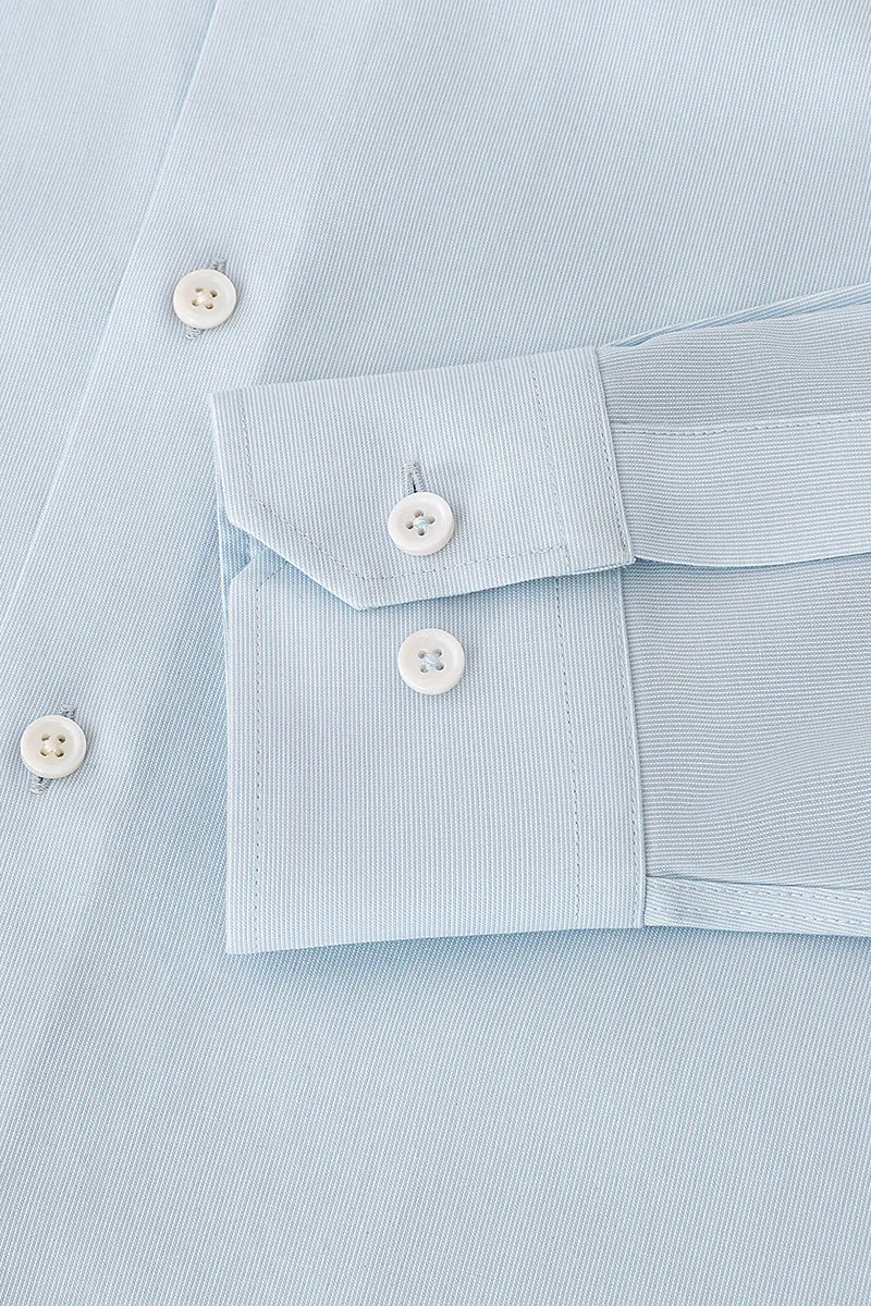 Supreme Cotton-Cashmere Dobby Dress Shirt | Pale Blue Stripes 28699N