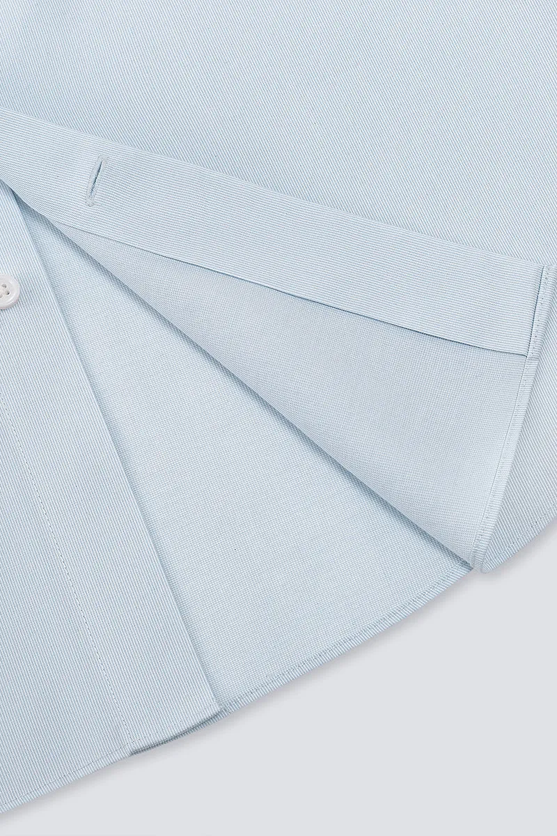 Supreme Cotton-Cashmere Dobby Dress Shirt | Pale Blue Stripes 28699N