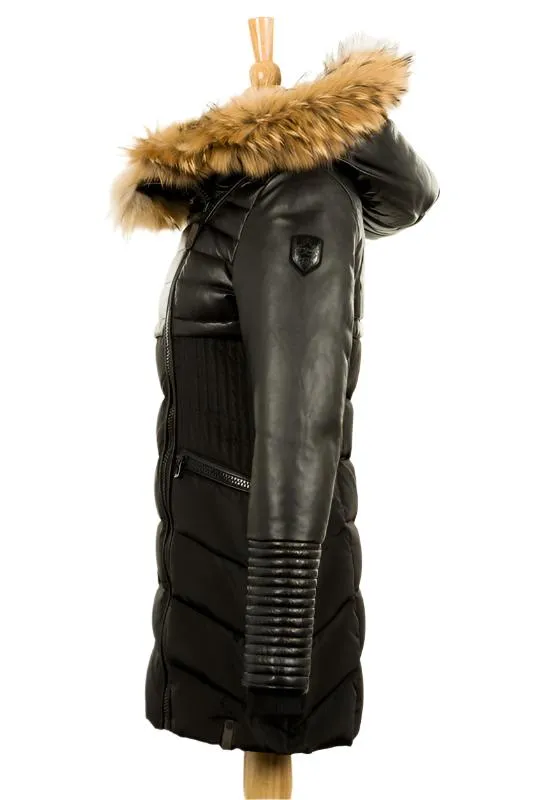 SYLVIA Leather Sleeved Down Parka: A Timeless Icon of Winter Elegance