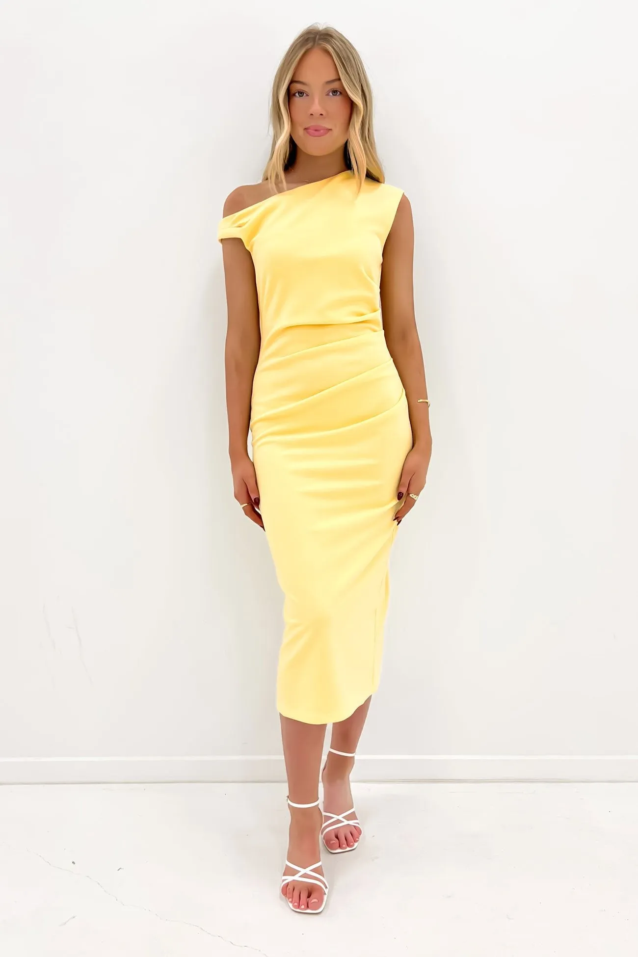 Sylvie Midi Dress Yellow