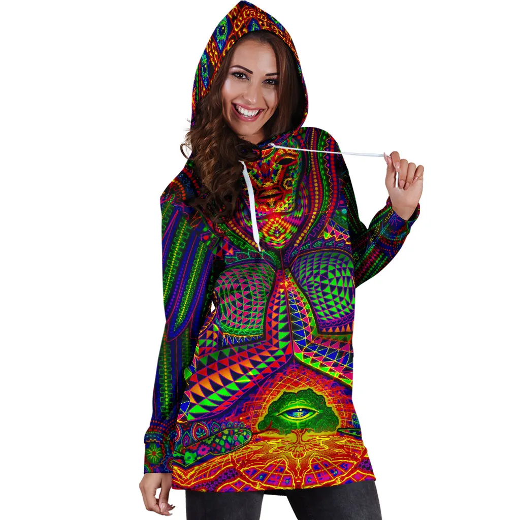 THE GOD SOURCE HOODIE DRESS | SALVIA DROID