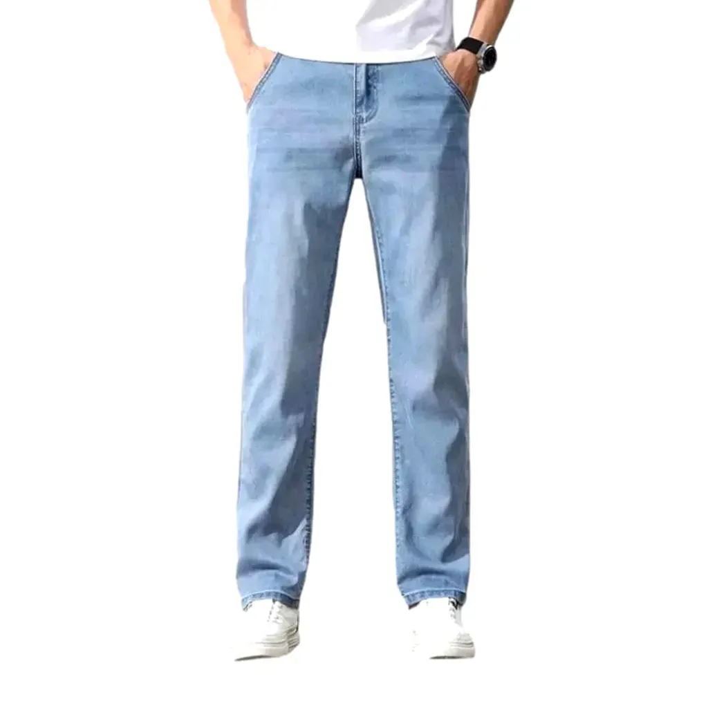 Thin men's stretch jeans