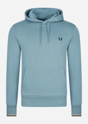 Tipped hooded sweatshirt - ash blue