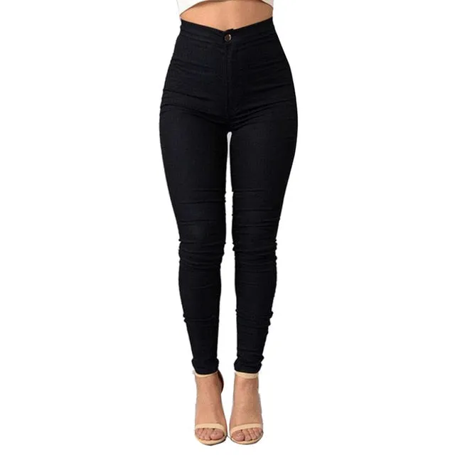 Trendy Denim Solid Colored Jeggings