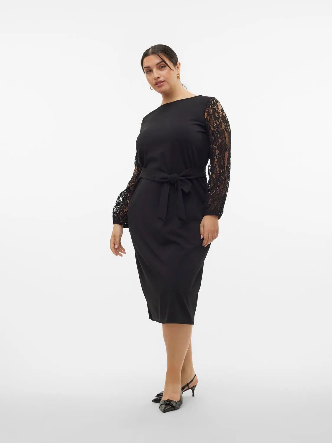 Vero Moda Curve Lace Sleeve Dress