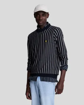 Vertical Stripe Crew Neck Jumper