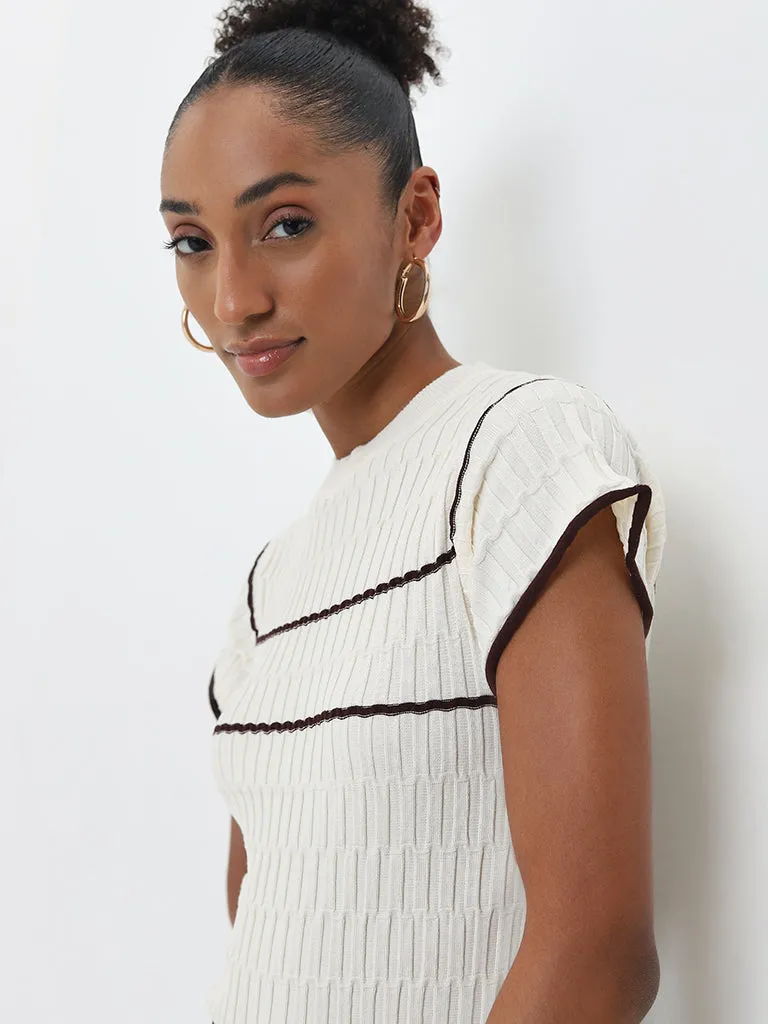 Wardrobe Ivory Knit-Textured Top