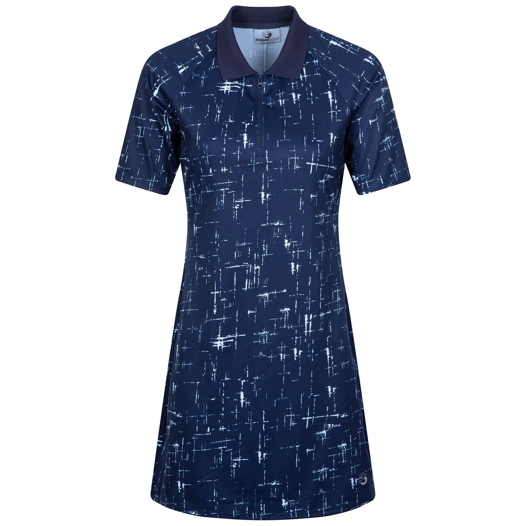 Womens Printed Dress Navy Cross Hatch - SS23