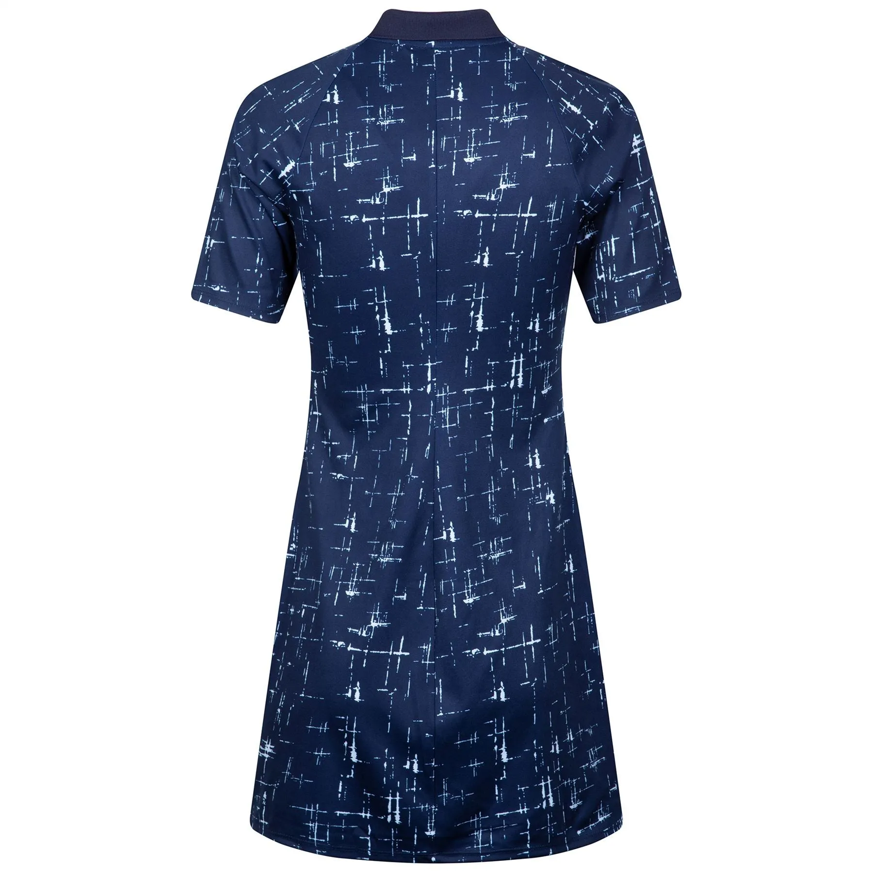 Womens Printed Dress Navy Cross Hatch - SS23