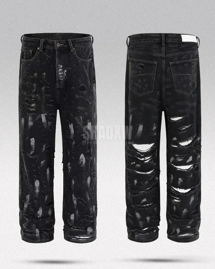 Y2K Black Cuffed Jeans