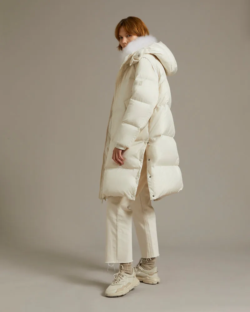 YVES SALOMON - Long Down Coat - Limestone