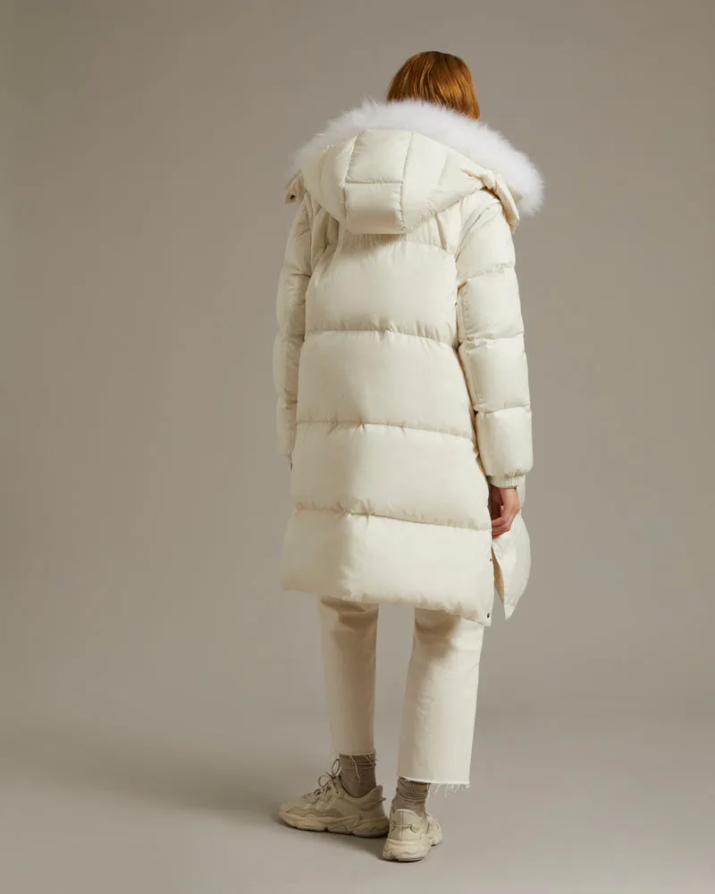 YVES SALOMON - Long Down Coat - Limestone