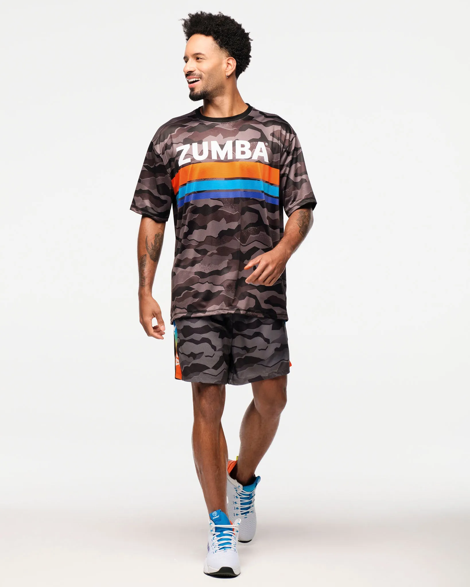 Zumba Explore Men's Mesh Crew Neck Tee